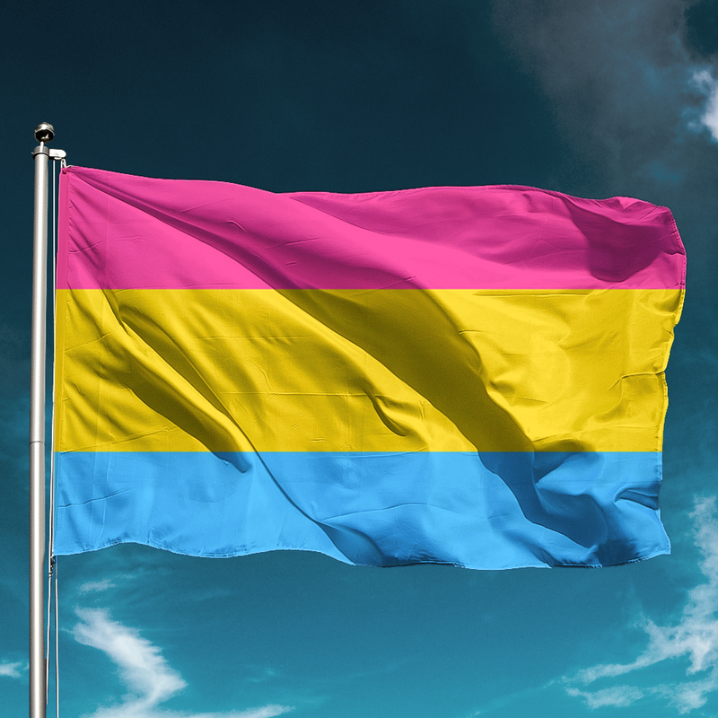 Pansexual Flag For Lgbt Rosy Rainbow 3588