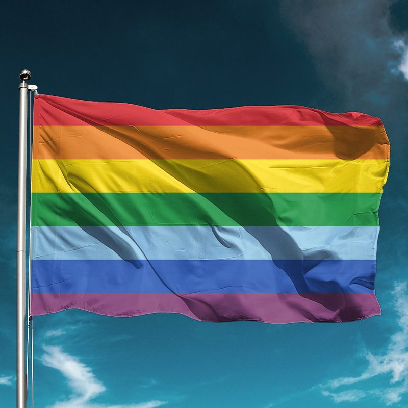 radial gay pride flags