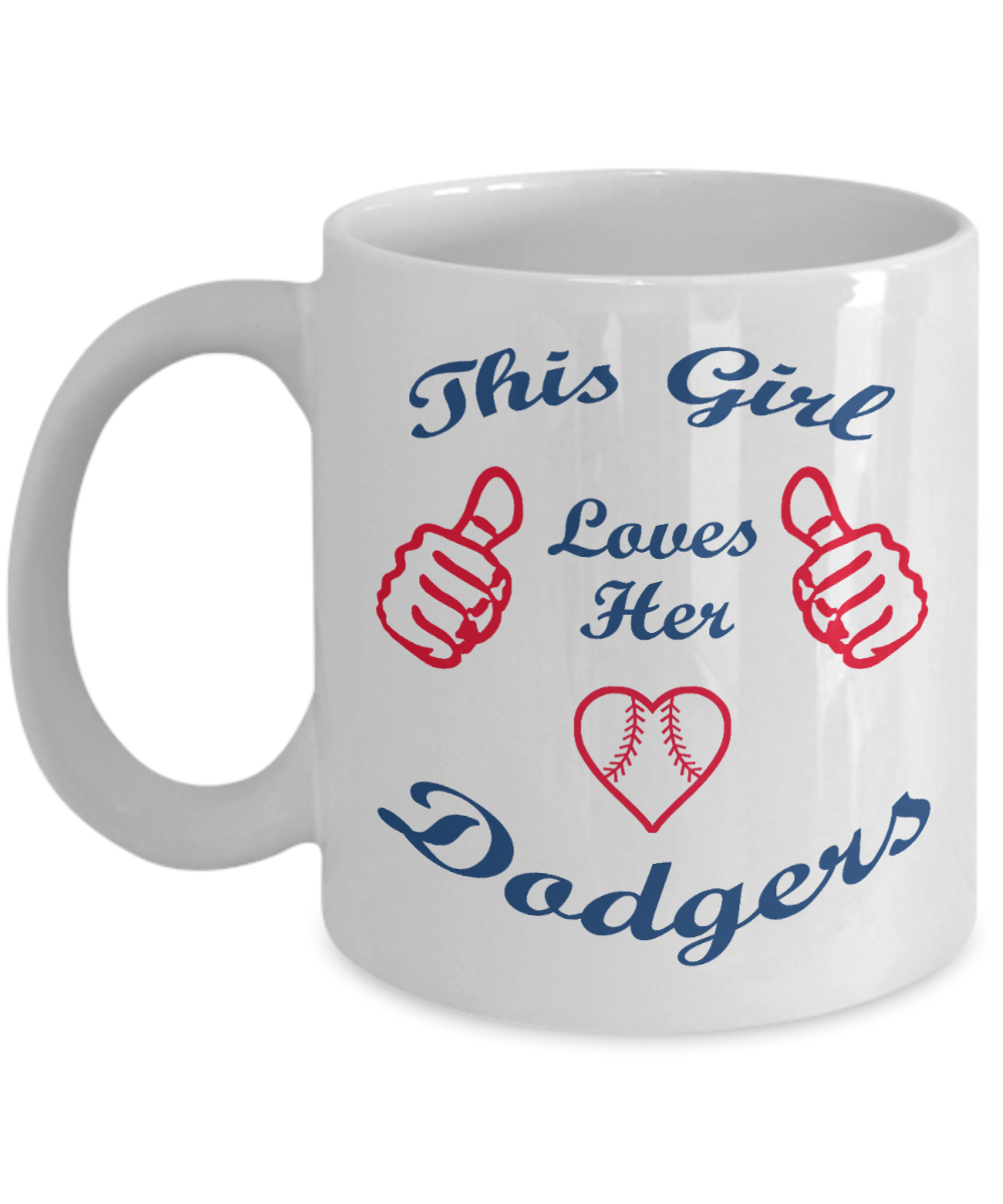  Baseball Fan Coffee Mug, This Girl Loves Her Dodgers-Travel Coffee  Mug 14 oz For Baseball Player, Fan, Baseball Lover,Girlfriend : Home &  Kitchen