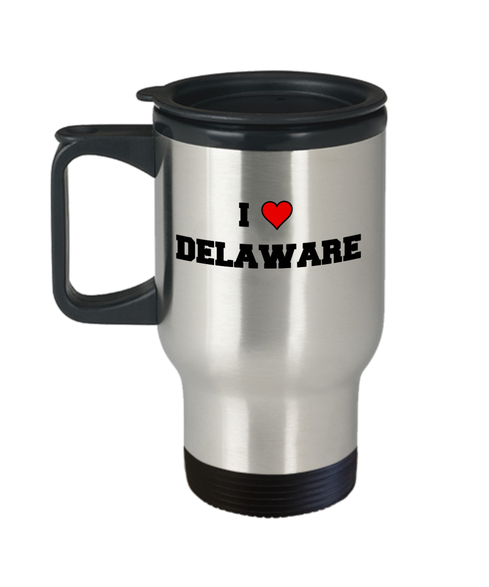 Delaware Beer Fest Stainless Steel Travel Mug with Handle, 14oz