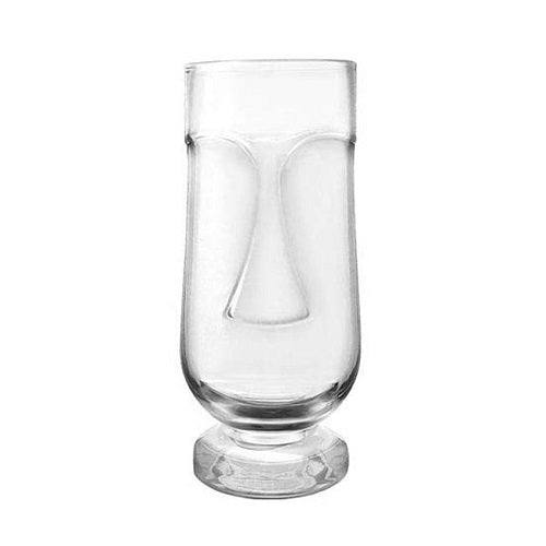 Clear Easter Island Tiki Glass