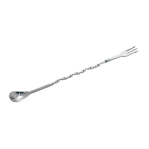 Barspoon with Trident Garnish Pick