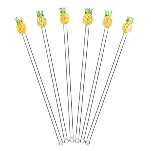 Final Touch Pineapple Drink Stirrers - Set of 6