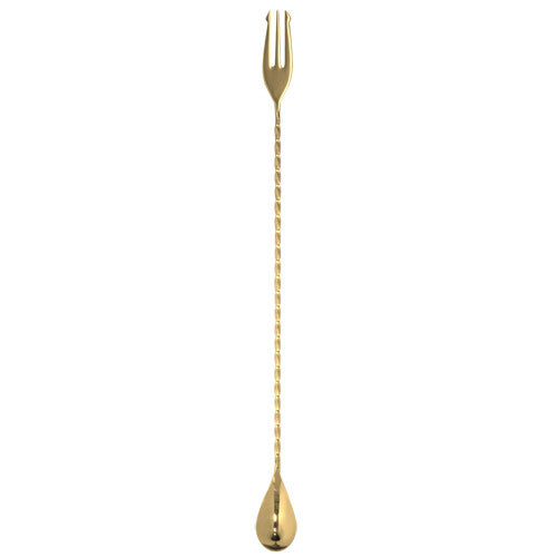 Premium Gold-Plated Japanese Trident Barspoon (33 cm)