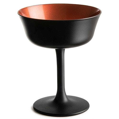 Oro Nero Retro Fizzio Coupe - Set of 6