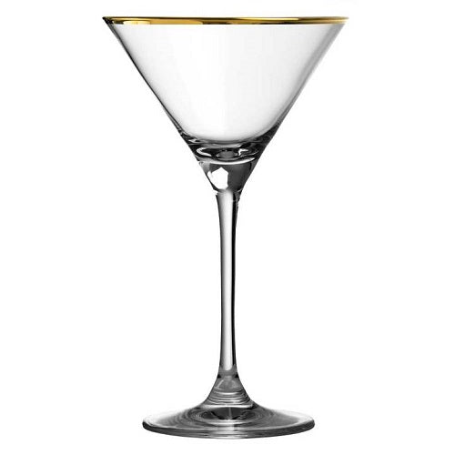 Retro Martini Gold Rim - Set of 6