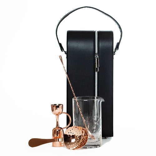 Urban Bar Copper Martini Set in TCB Pro Bar Bag