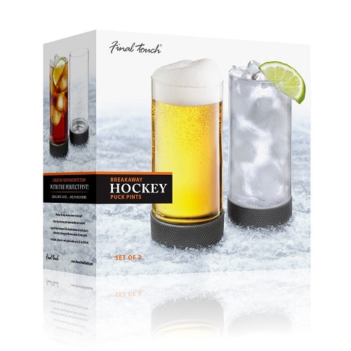 Final Touch Breakaway Hockey Puck Pints - Set of 2