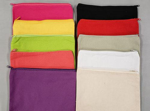 Cotton Canvas Zipper Bags – CraftChameleon