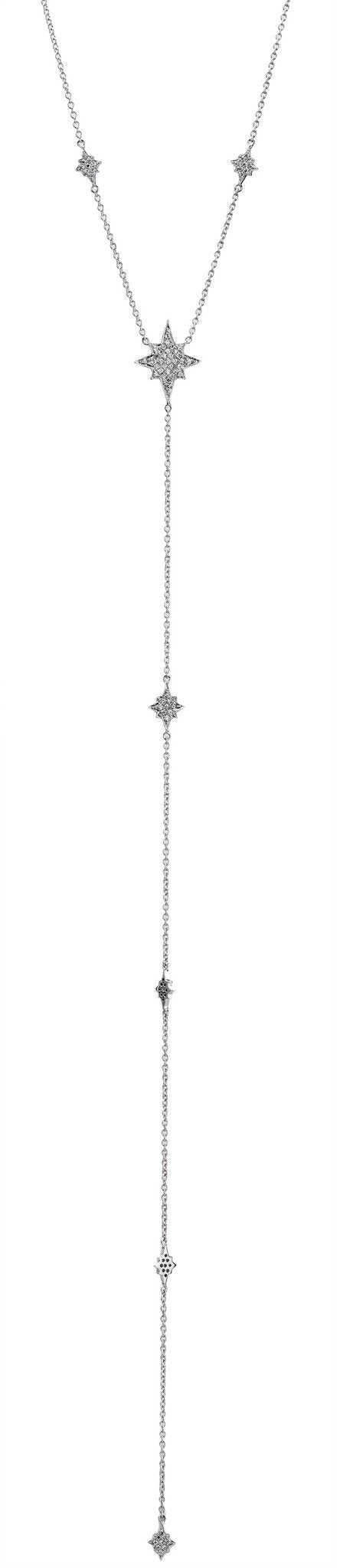 Wish Upon A Star Necklace Multi Star With Long Drop Vik Jethwani Fine Jewellery