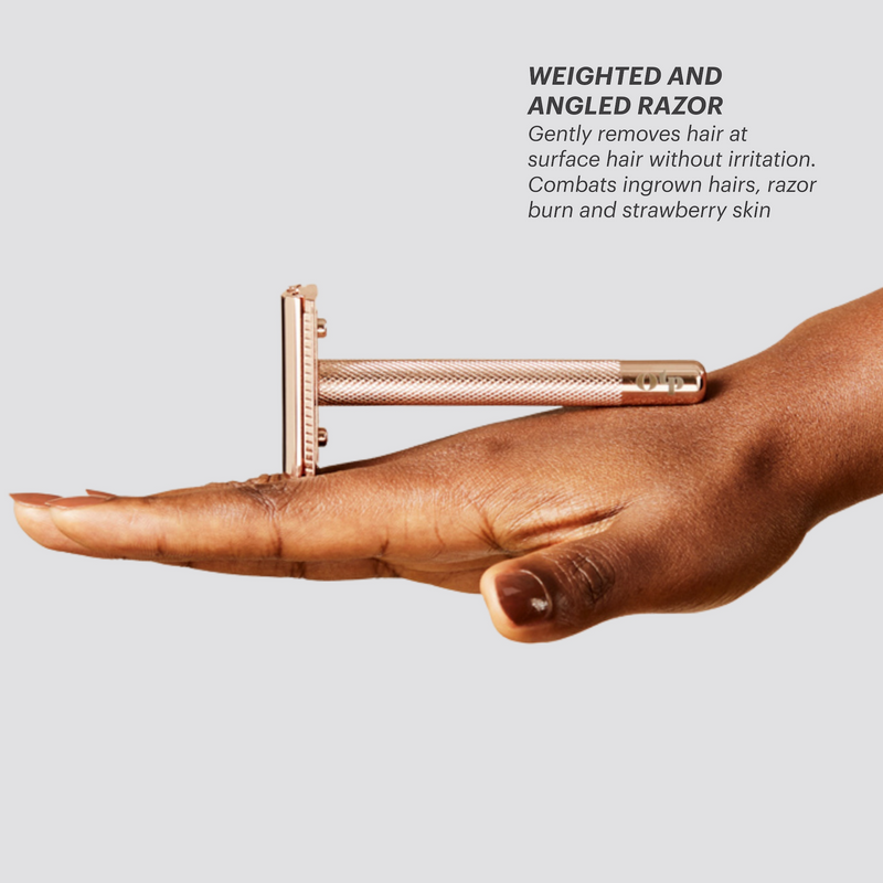 Rose Gold Sensitive Skin Razor on Hand | Oui the People