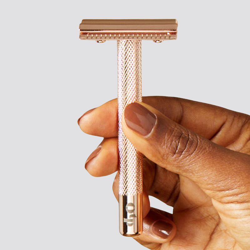 Rose Gold Sensitive Skin Razor Hand Holding Razor | Oui the People