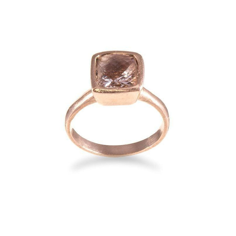 Morganite & Rose Gold Ring-Engagement Ring-Ashley Schenkein Jewelry Design