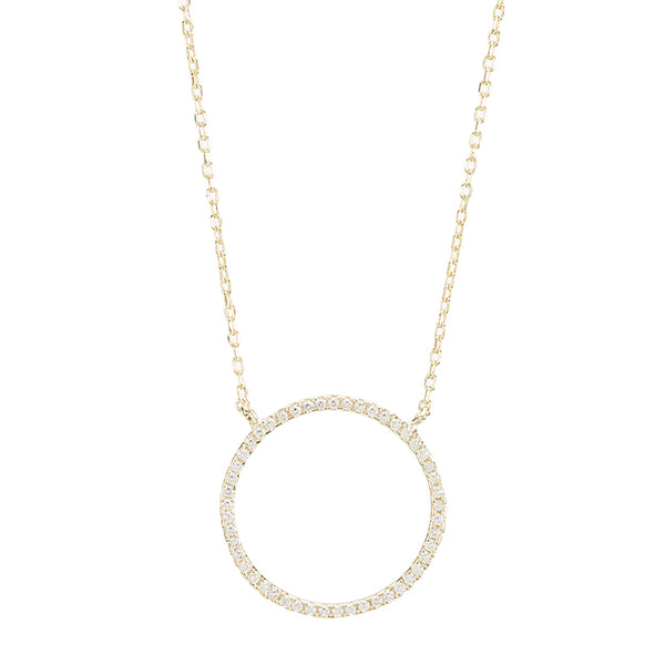 Open Circle Pavé CZ Necklace – Ashley Schenkein Jewelry Design