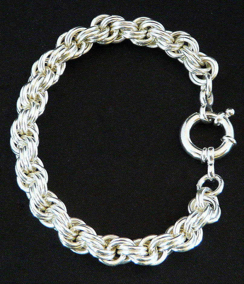 Sterling Silver 8.6mm Double Spiral Bracelet | Southwest Designs