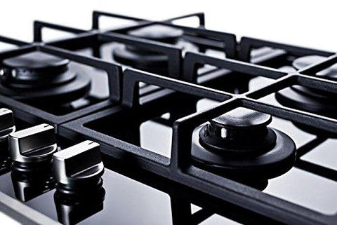 4 Burner Gas On Glass Cooktop Cast Iron Grates Gc424bgl Good