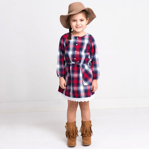 girls flannel dress