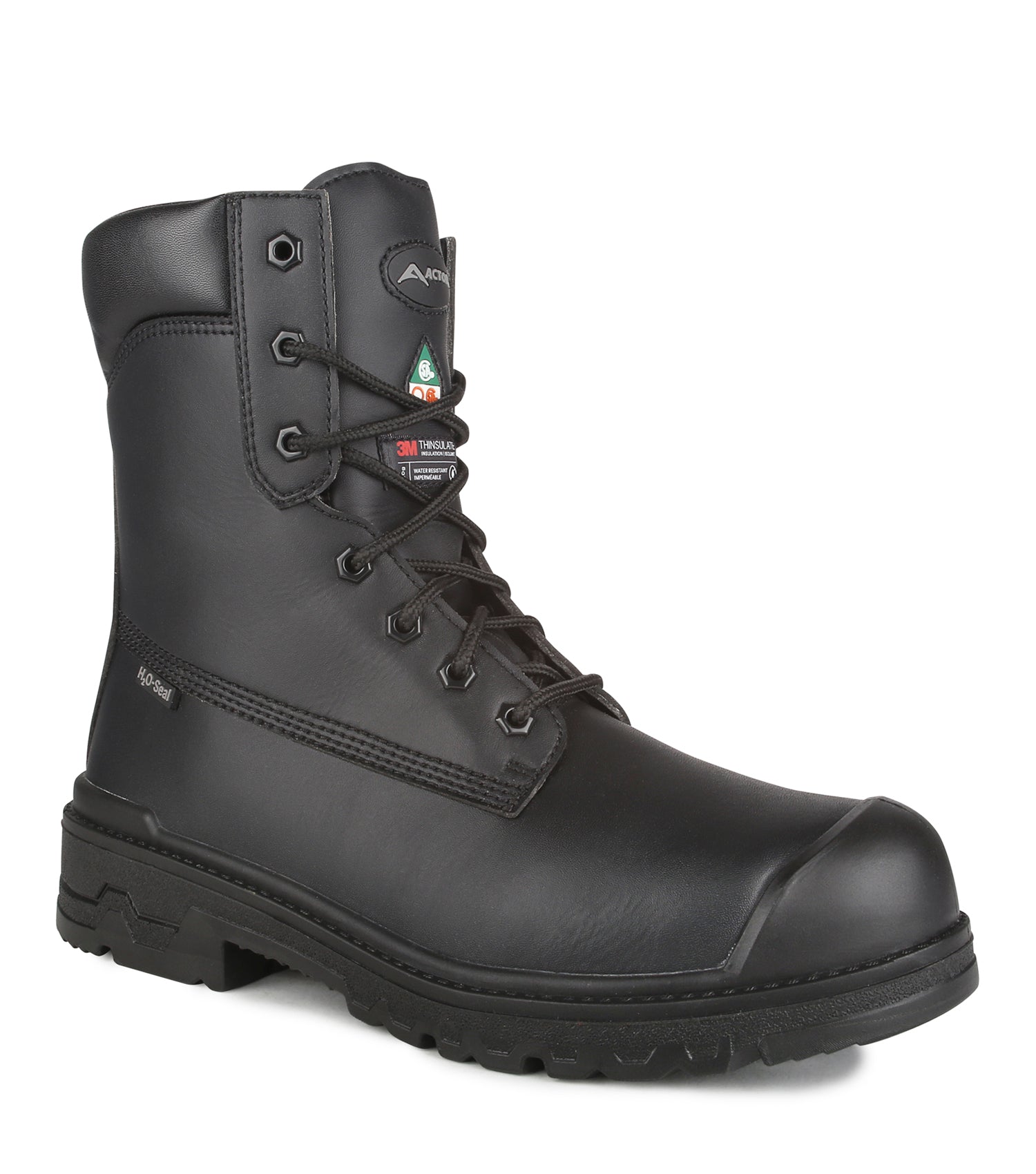 black construction boots