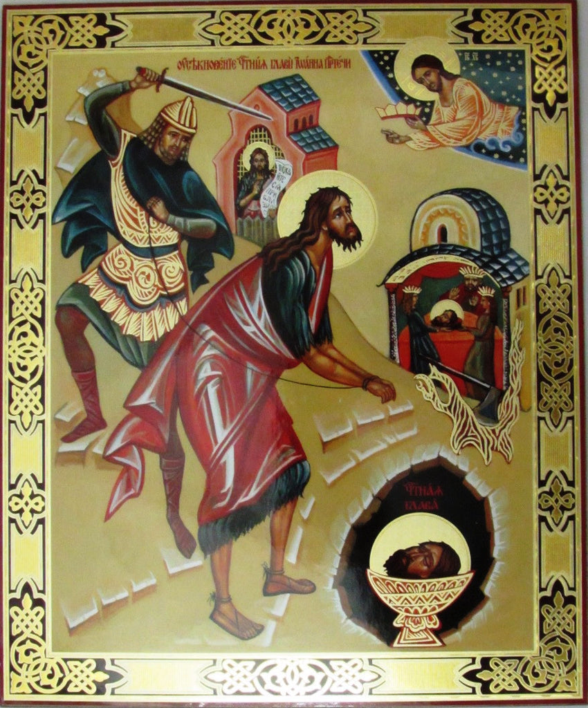 Martyrdom of John the Baptist Russian Icon Authentic