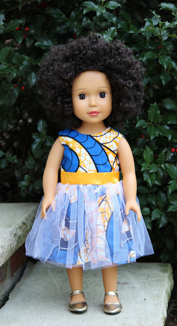 Light Brown Skin Tone Doll Curly Afro - IkuziDolls