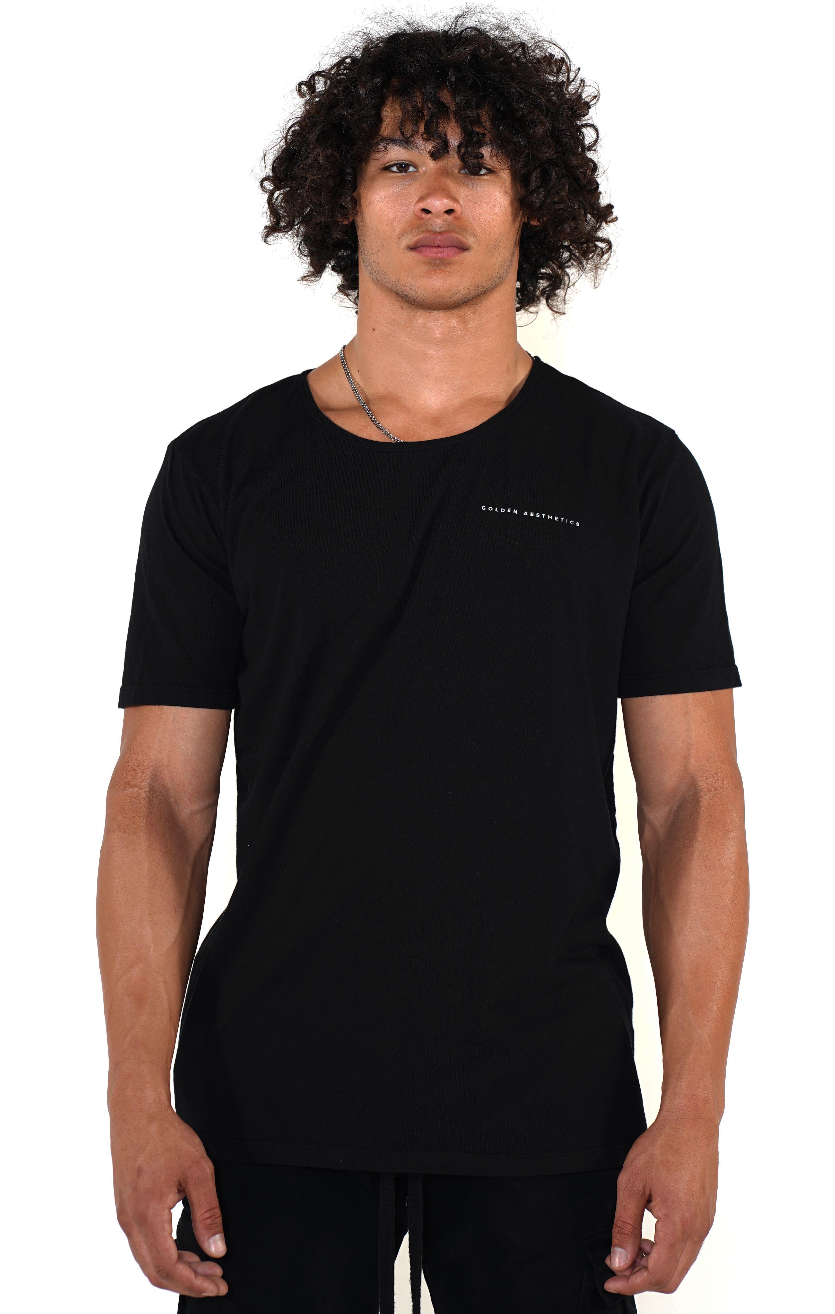 Men's Black Scoop Neck T-Shirt – Golden Aesthetics