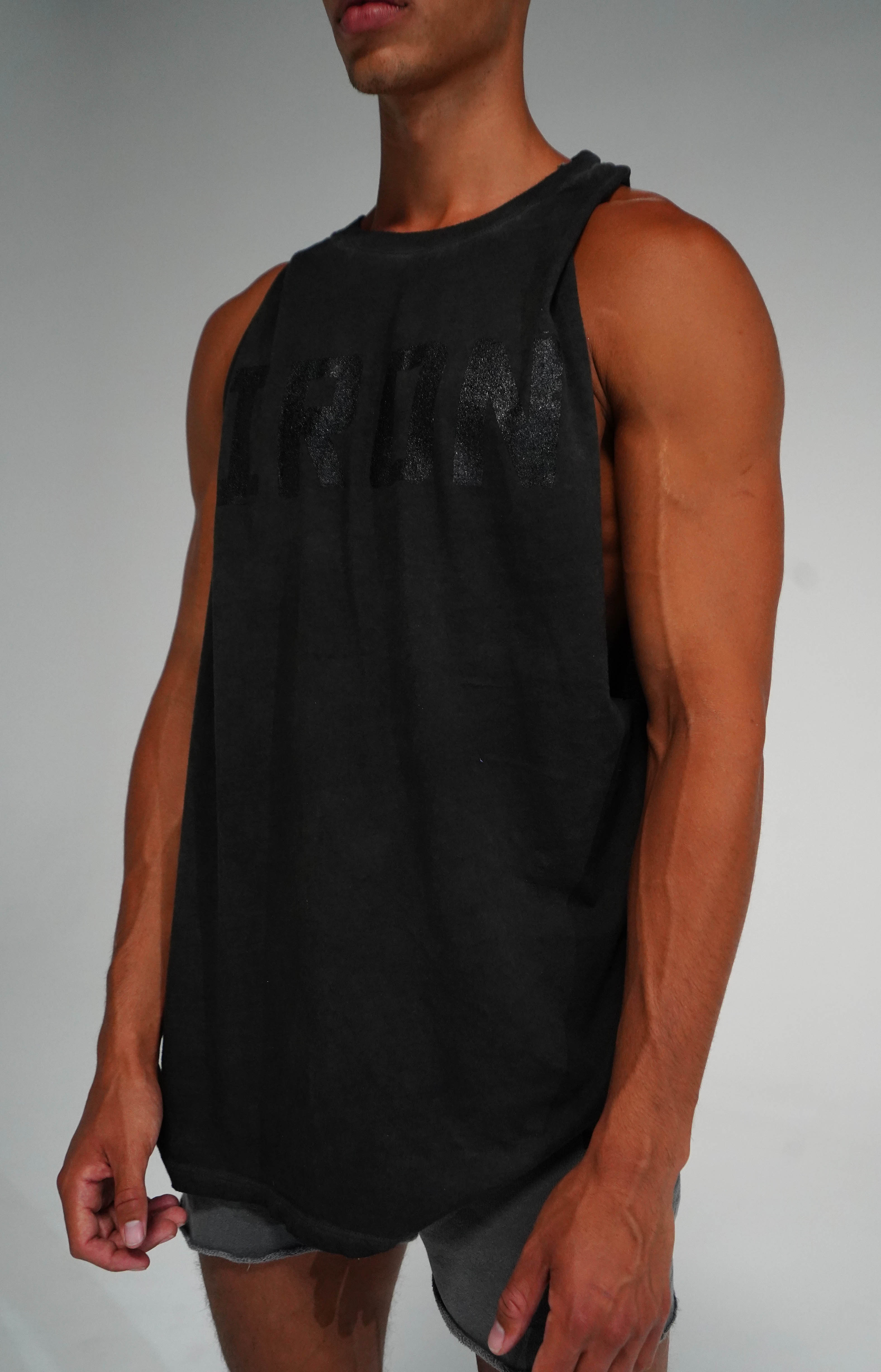 Oversized Vintage Black Muscle Tank – Golden Aesthetics