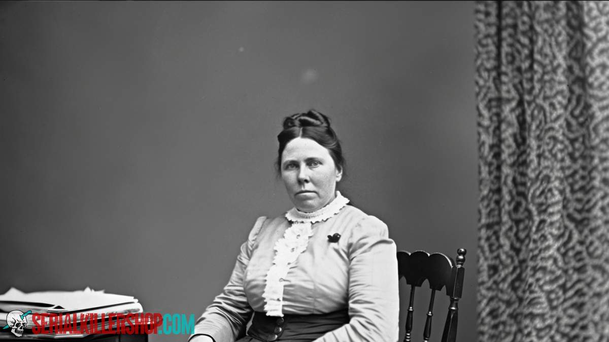 A portrait of American serial killer Belle Gunness