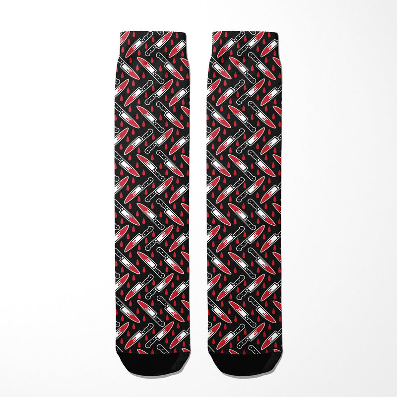 Bloody Knives Horror Socks | Serial Killer Shop