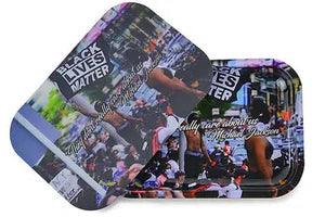 3D Holographic Rolling Tray With Lid - Black Lives Matter - Kush Cargo
