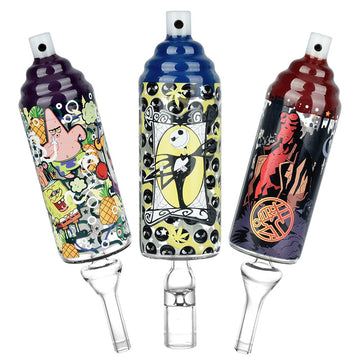 Dabtized Spray Paint Puffs Bubbler Dab Straw & Dry Herb Pipe