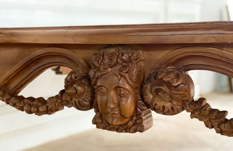 Dining table dining room classical interiors royal decor opulent luxury classicism roman mythology