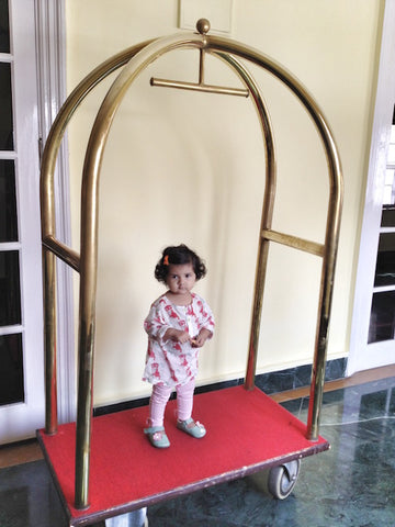 baby check in luxury the lalit grand palace, srinagar kashmir