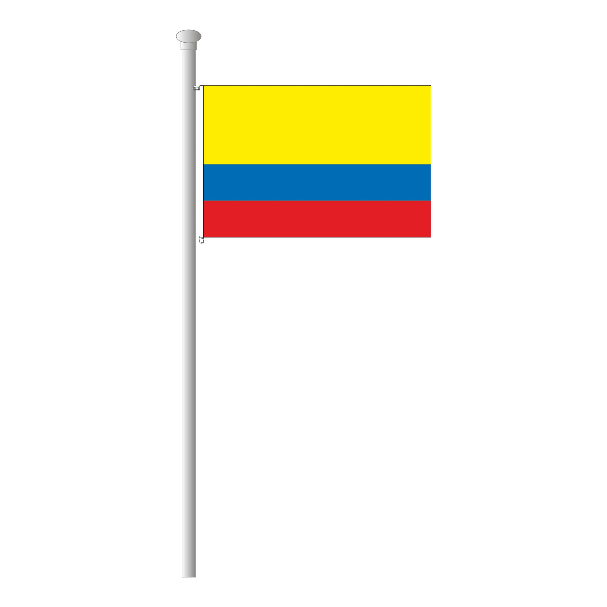 Ecuador Flagge gelb-blau-rot, Querformat, genäht ...