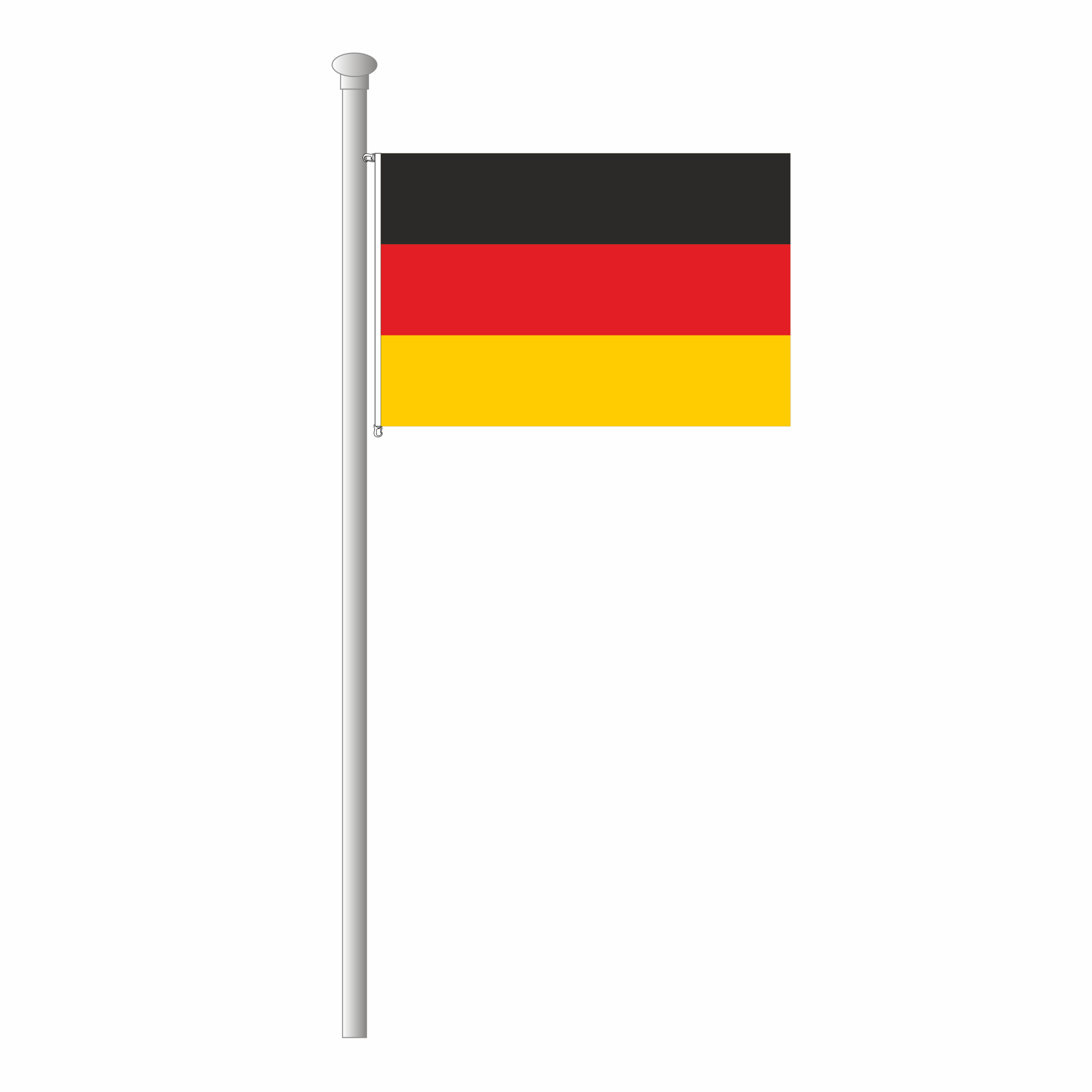 Deutschland Flagge schwarz-rot-gold, Querformat, genäht ...