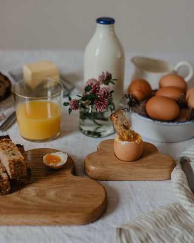 Eco Easter wooden egg cups at Blue Brontide