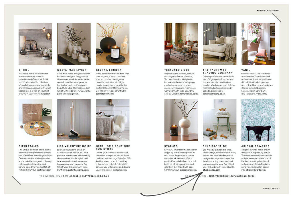 blue brontide features in simply scandi magazine autumn