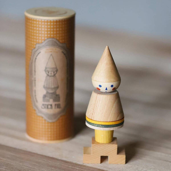 natural wooden toy stacking stick figure at blue brontide uk