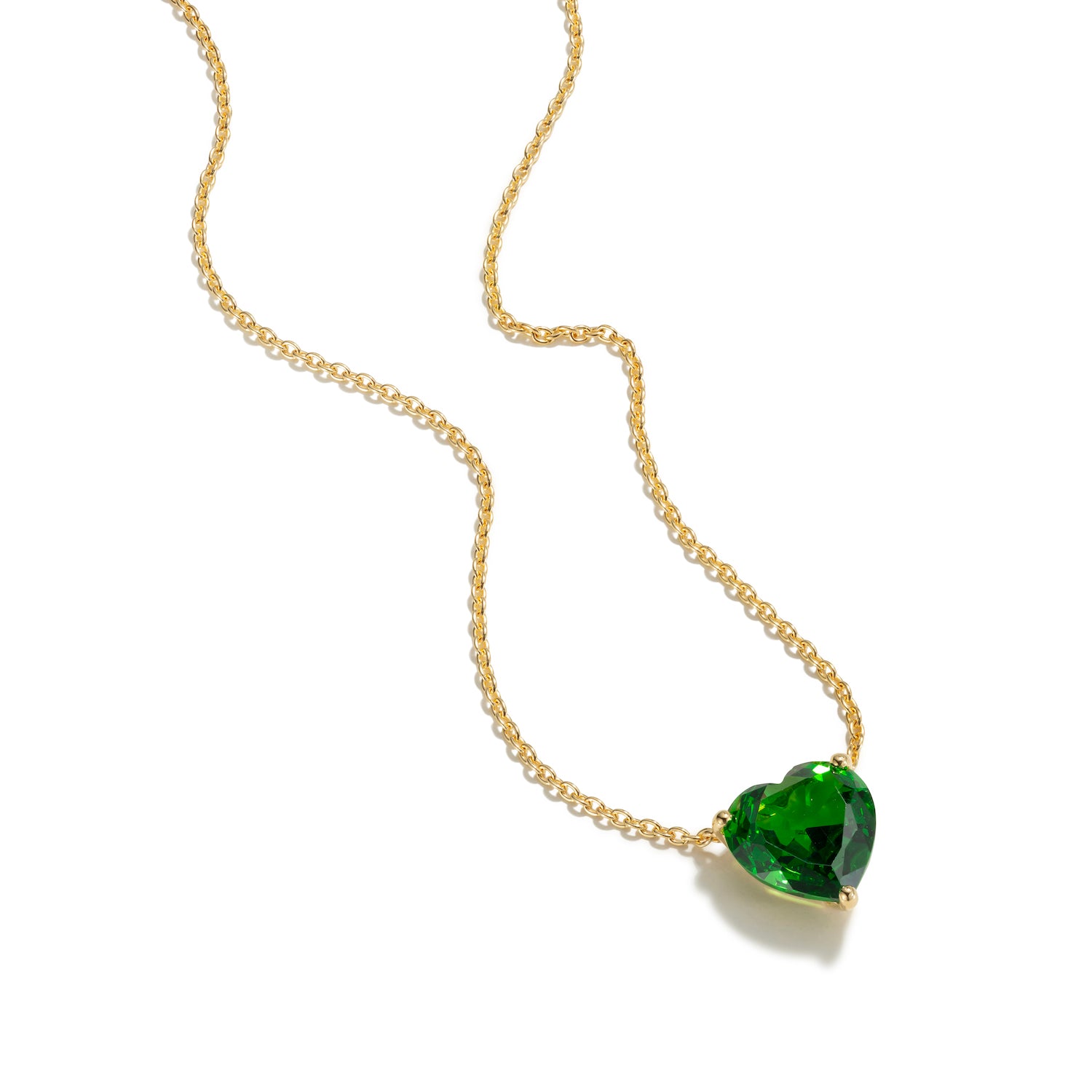 Amazon.com: VONSSY Classic Heart Pendant Gemstone Necklace | Crystal  Birthstone Necklace| 18K Platinum Gold Plated Chain | Vintage Meaningful  Jewelry Gift for Mother Wife Girlfriend (Green-Gold) : Clothing, Shoes &  Jewelry