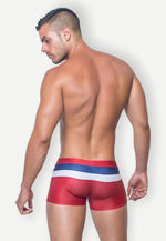 Quick dry UV protection Perfect fit Red Beach Trunks "ROOFTOP"