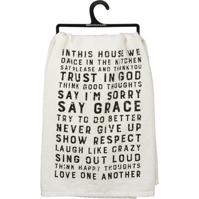 "In This House" Dish Towel