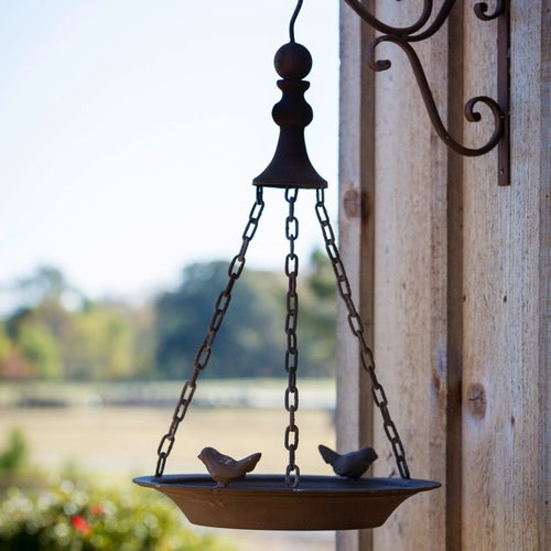 Rust Finish Hanging Bird Feeder