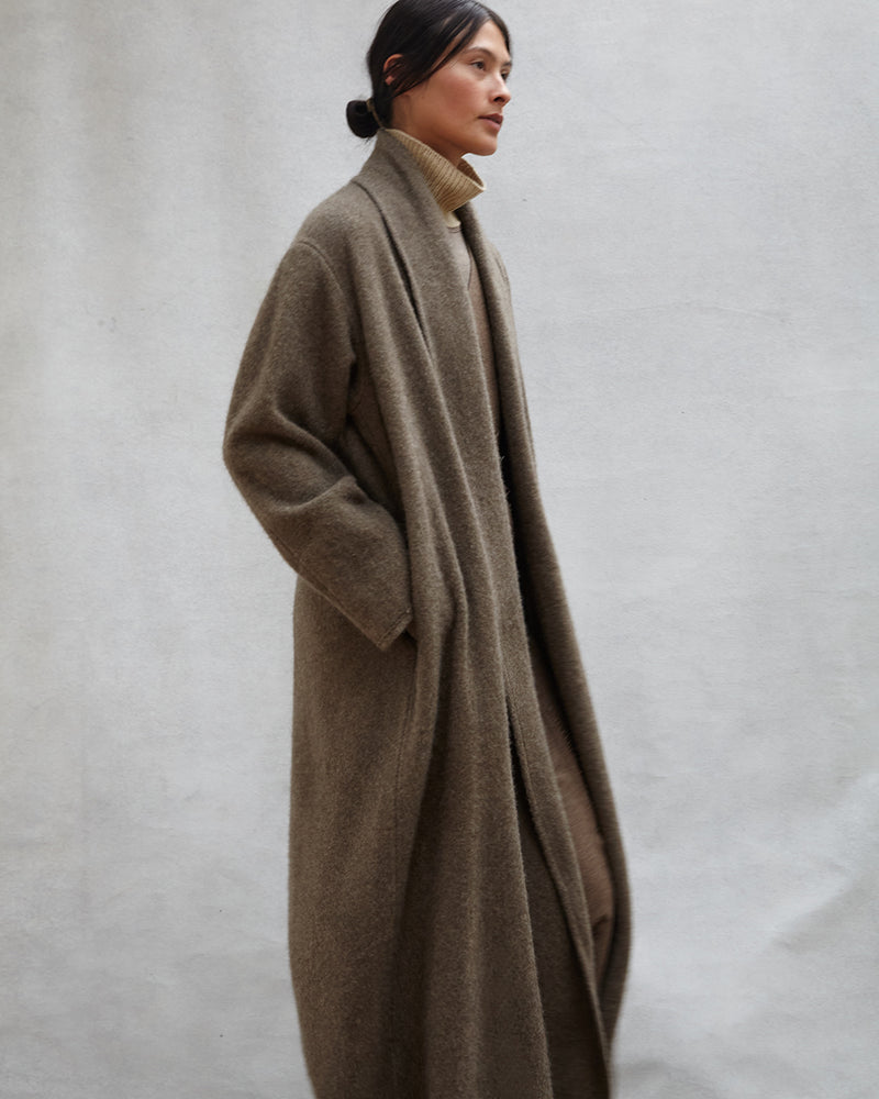 Women's Shawl-Collar Coat. Luxuriously soft wool coats from Norlha