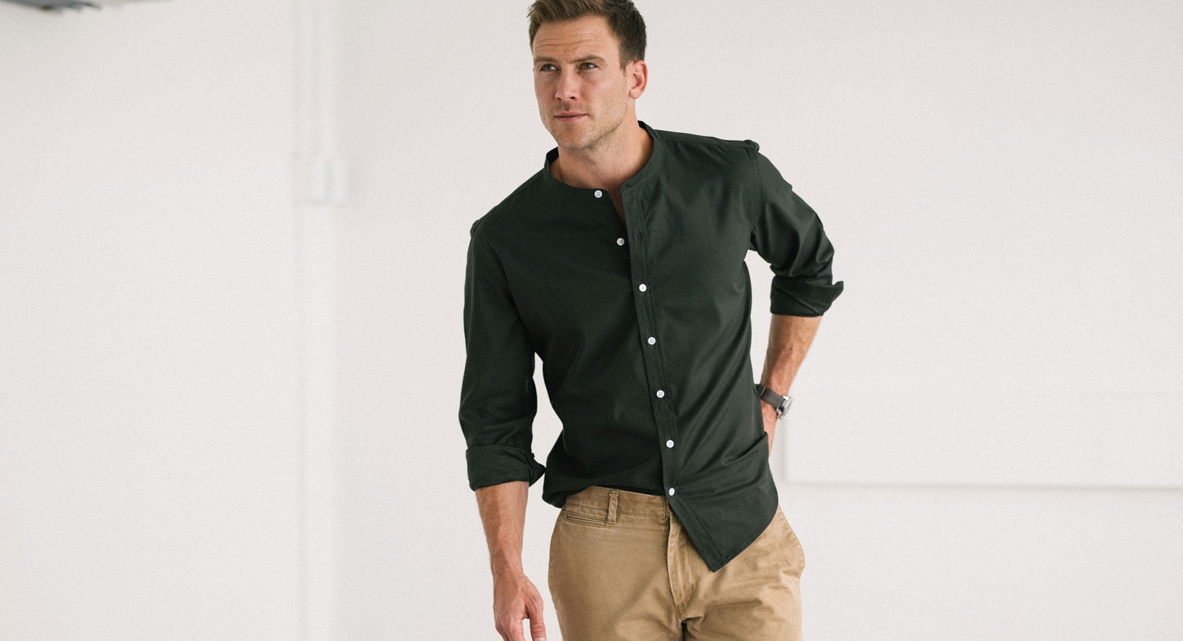 10 Style Tips for Men's Casual Band Collar Shirts