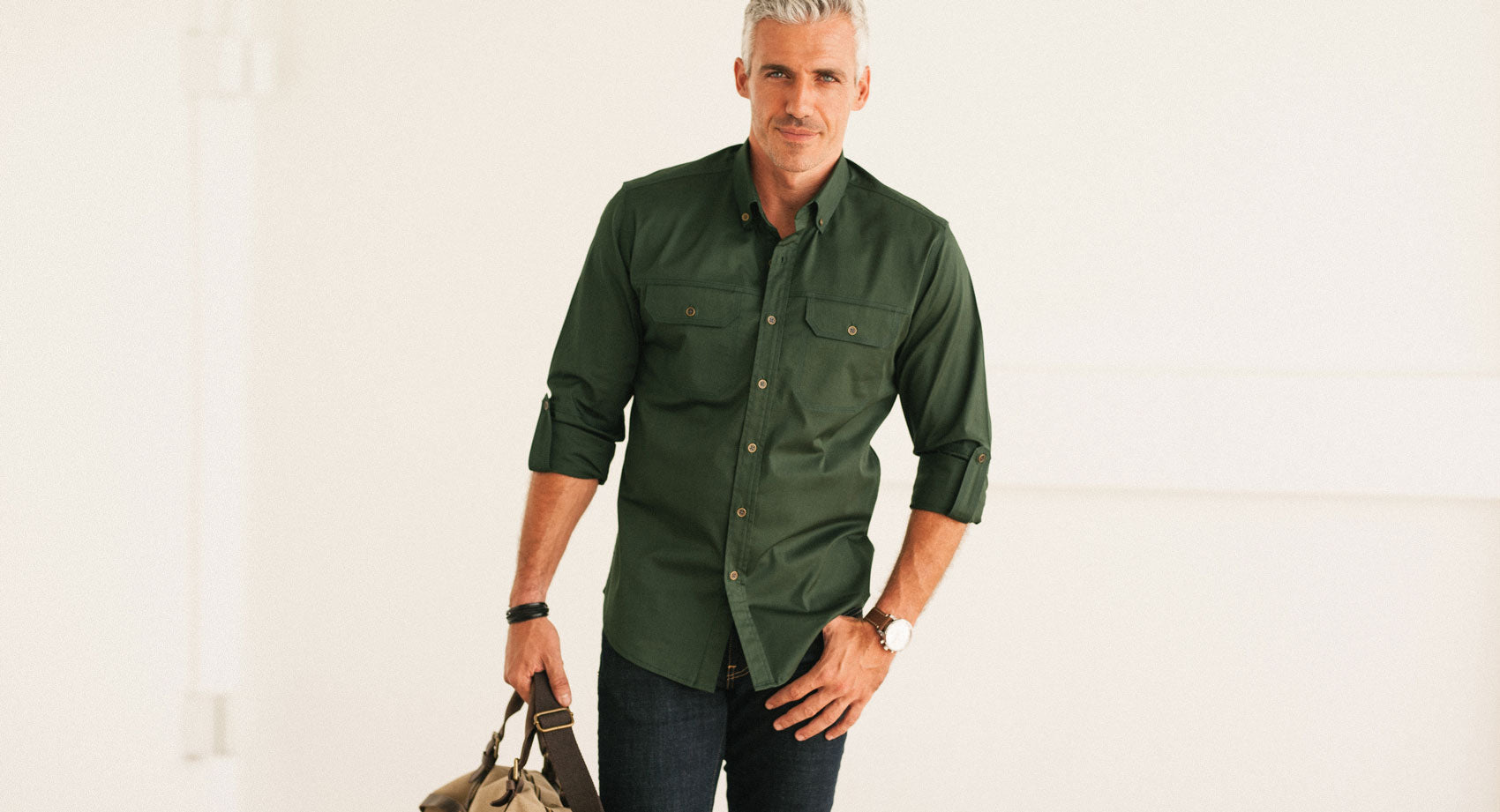 Men's Builder Casual Button-Up Shirt