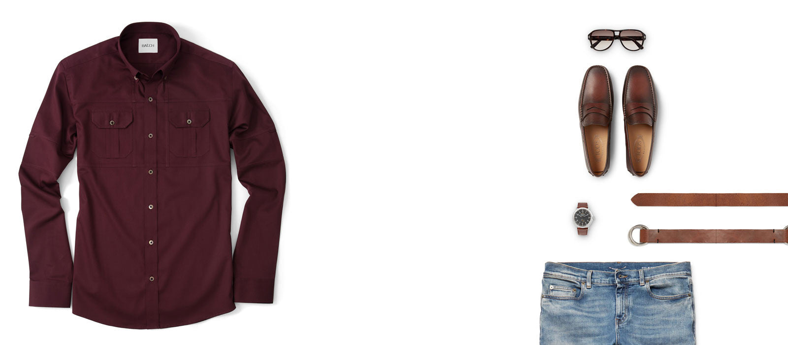 Burgundy Utility Shirt Outfit