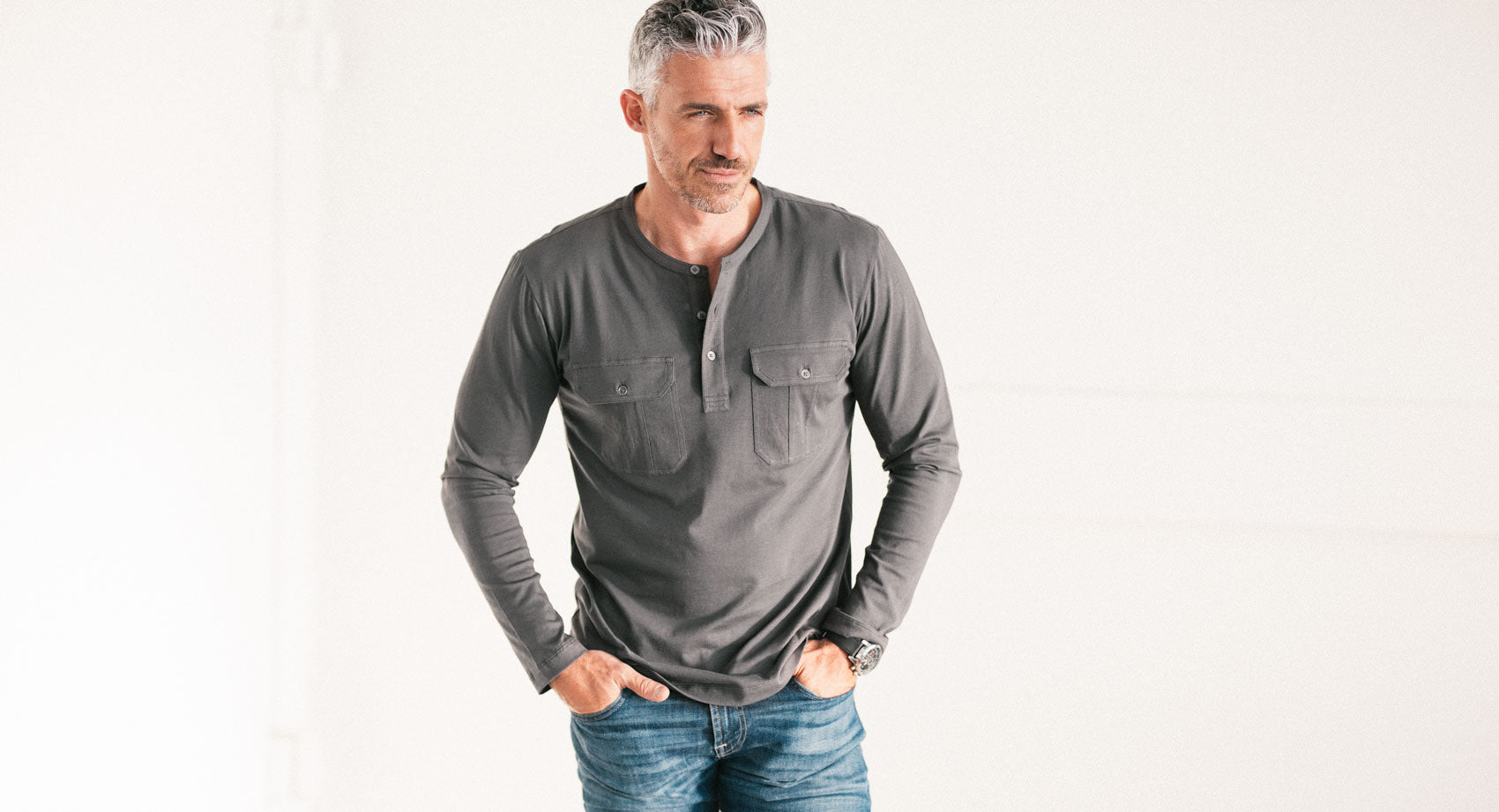 Green Chambray Men's Utility Shirt