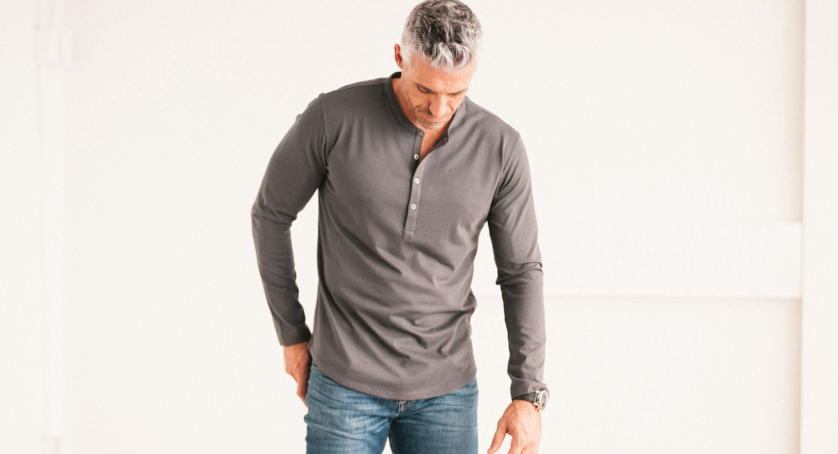 Grey Henley Shirt