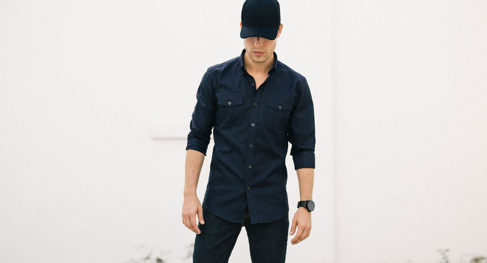 Black Men's Utility Shirt