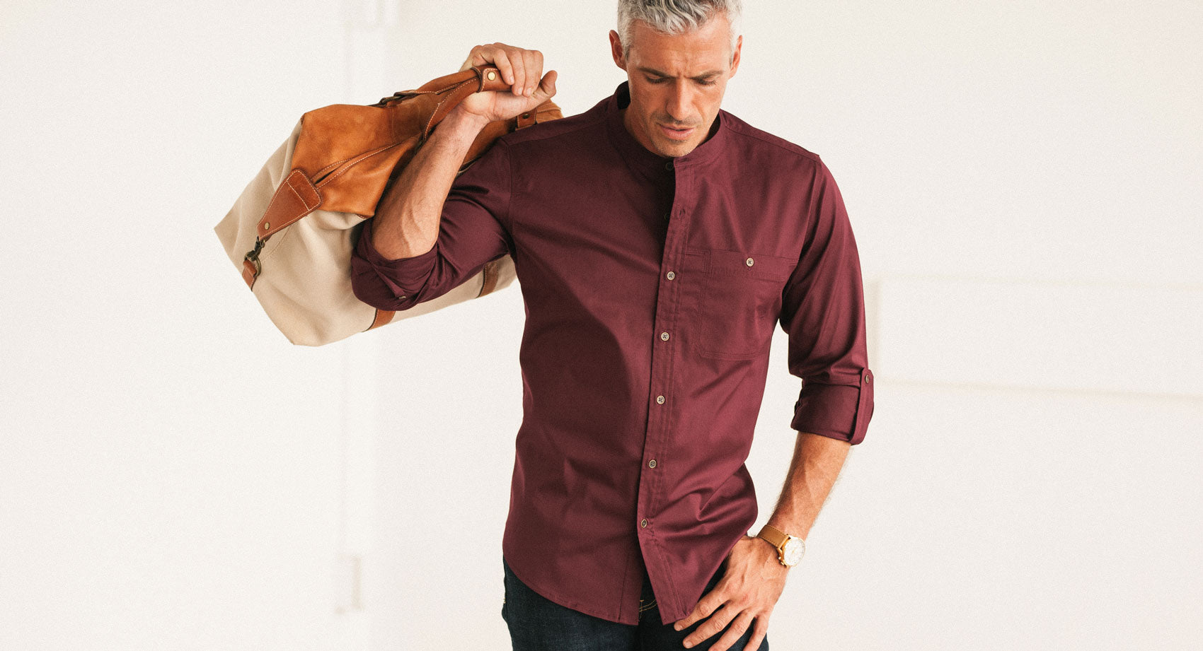 Band Collar Men's Shirts | Batch