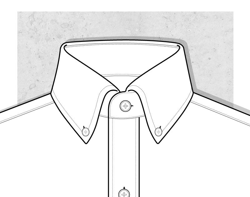 Button Down Collar Illustration